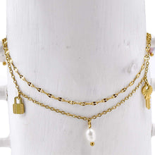 Laden Sie das Bild in den Galerie-Viewer, Fußkette "Schlüssel und Schloss"