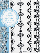 Laden Sie das Bild in den Galerie-Viewer, Henna & Lace Tattoos (schwarz)