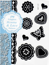 Laden Sie das Bild in den Galerie-Viewer, Henna & Lace Tattoos (schwarz)