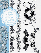 Laden Sie das Bild in den Galerie-Viewer, Henna & Lace Tattoos (schwarz)