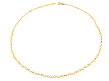 Laden Sie das Bild in den Galerie-Viewer, Sterlingsilber Gliederkette mit Herzen in Sterling oder vergoldet