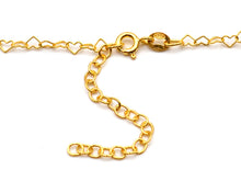 Laden Sie das Bild in den Galerie-Viewer, Sterlingsilber Gliederkette mit Herzen in Sterling oder vergoldet