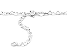 Laden Sie das Bild in den Galerie-Viewer, Sterlingsilber Gliederkette mit Herzen in Sterling oder vergoldet