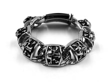 Laden Sie das Bild in den Galerie-Viewer, Das Mega-Skull-Armband aus Edelstahl
