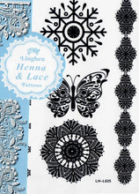 Laden Sie das Bild in den Galerie-Viewer, Henna & Lace Tattoos (schwarz)