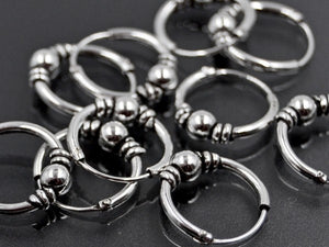 Feinste Bali Creolen aus Sterlingsilber