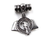 Unser Kettenanhänger Thors Hammer mit einem Raben