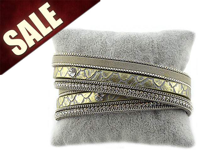 Wunderschönes Alcantara Wickelarmband 