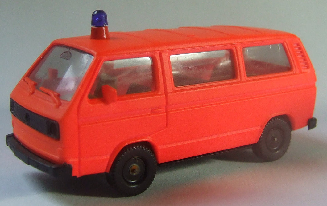 Herpa 4034 Feuerwehr VW Bus T3, Tagesleuchtrot,