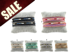 Wunderschöne Alcantara Ledermix Wickelarmbänder "Molly"