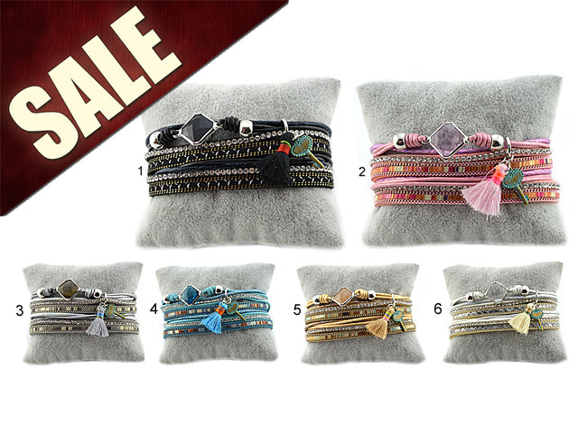 Wunderschöne Alcantara Wickelarmbänder 