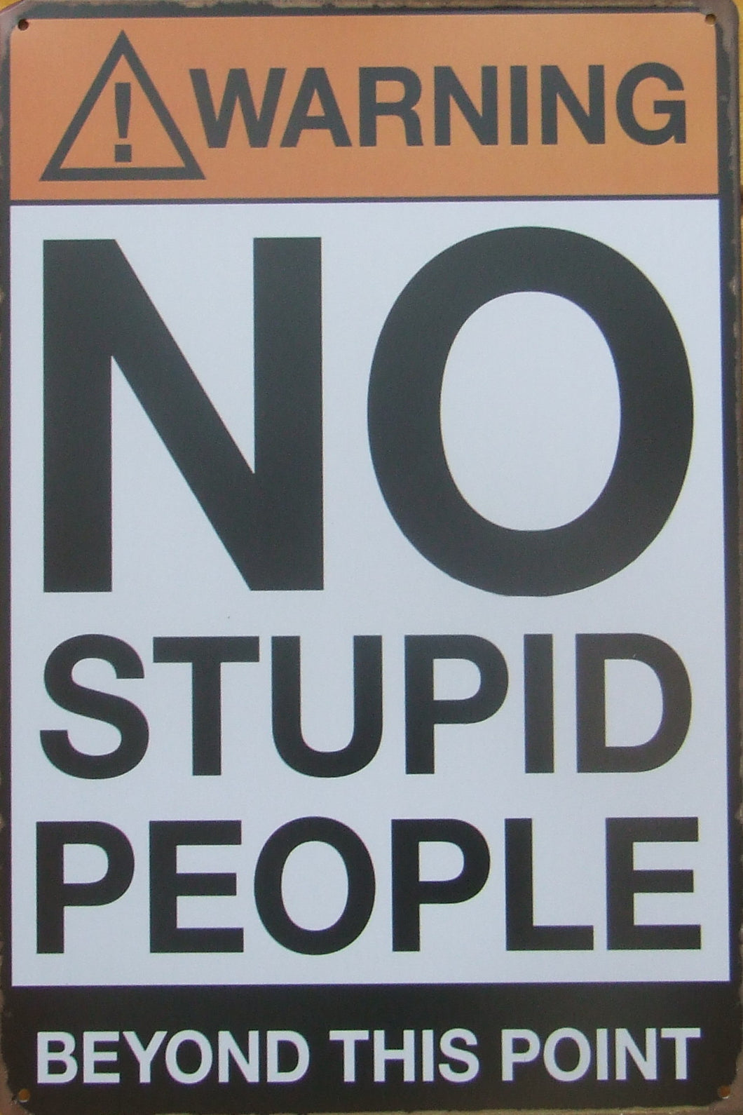 No stupid People beyond this Point